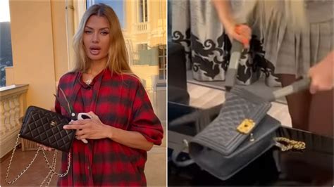 chanel bag cutting|Why Russian Influencers Are Cutting Up Their Chanel Bags.